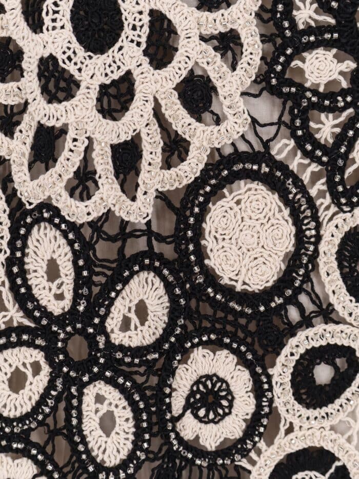 PATBO Long Crochet Dress With Floral Pattern