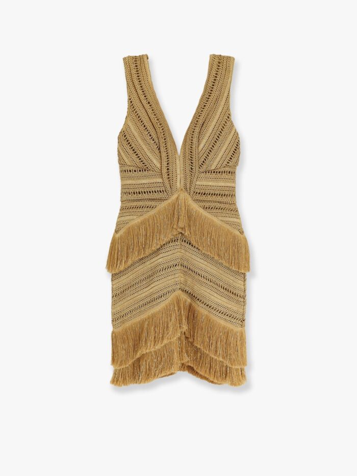 PATBO Pampas Mini Dress With Embroidery And Fringes