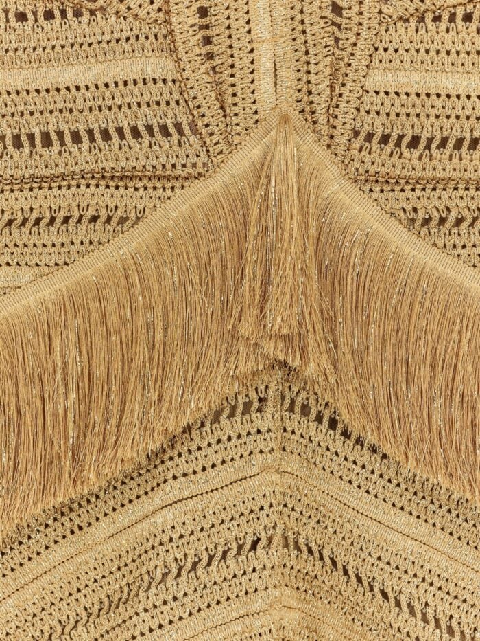 PATBO Pampas Mini Dress With Embroidery And Fringes