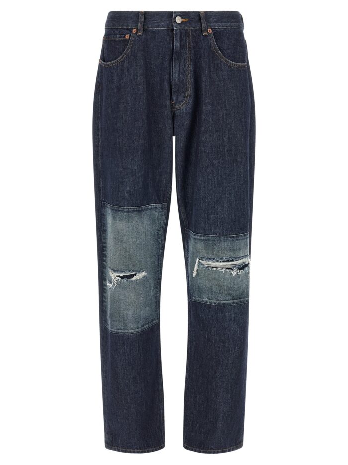 mm6 maison margiela patchwork insert jeans MM6 MAISON MARGIELA Patchwork Insert Jeans