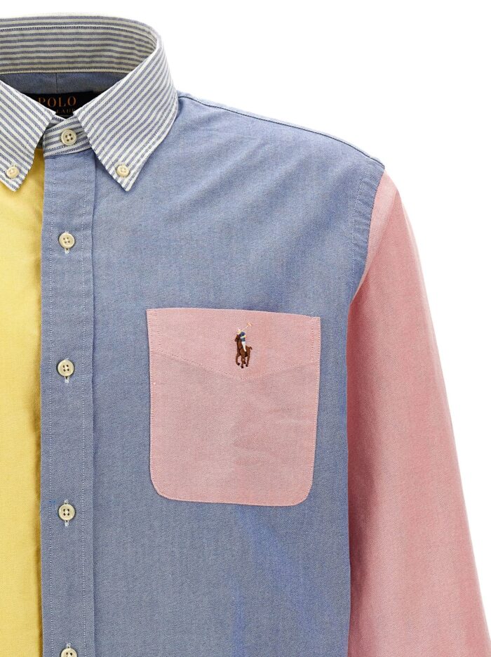 Polo Ralph Lauren Patchwork Shirt With Logo Embroidery