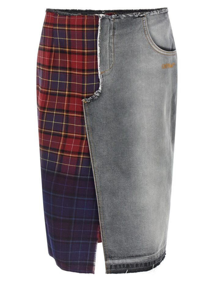 off white patchwork skirt Off-white Patchwork Skirt
