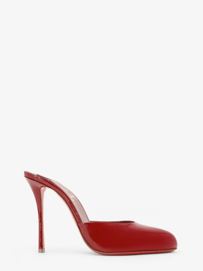 christian louboutin patent leather dolly mule sandals CHRISTIAN LOUBOUTIN Patent Leather Dolly Mule Sandals