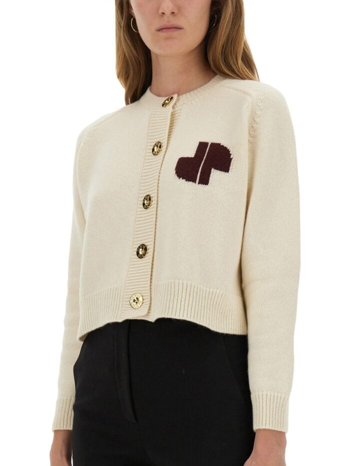 PATOU CARDIGAN WITH LOGO