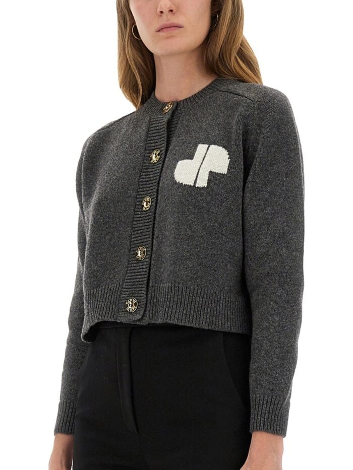 PATOU CARDIGAN WITH LOGO