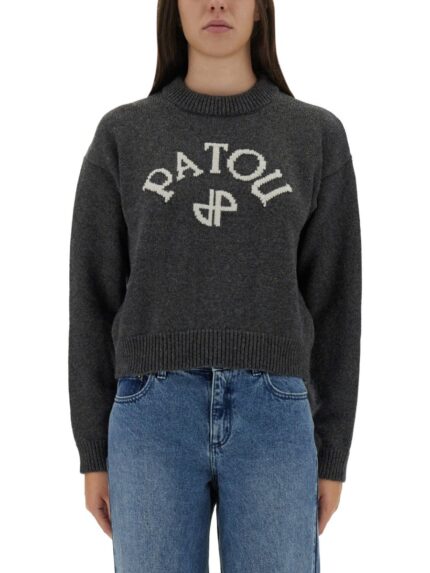 PATOU JERSEY WITH LOGO AND MONOGRAM "JP"