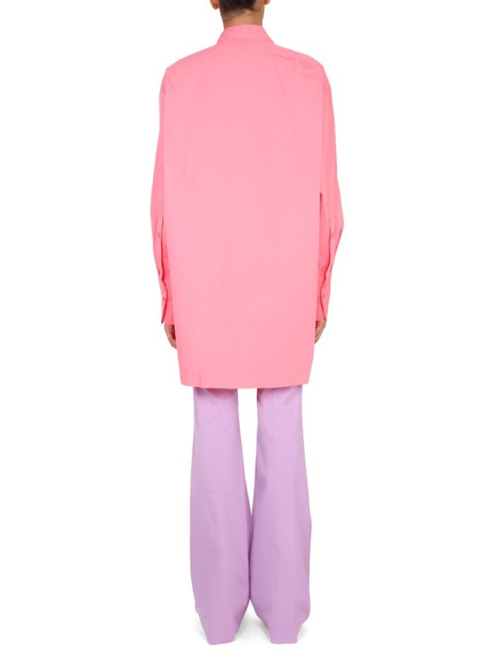 PATOU SHIRT DRESS WITH LOGO EMBROIDERY