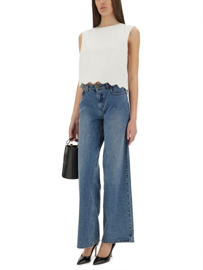 PATOU SHORT POPLIN TOP