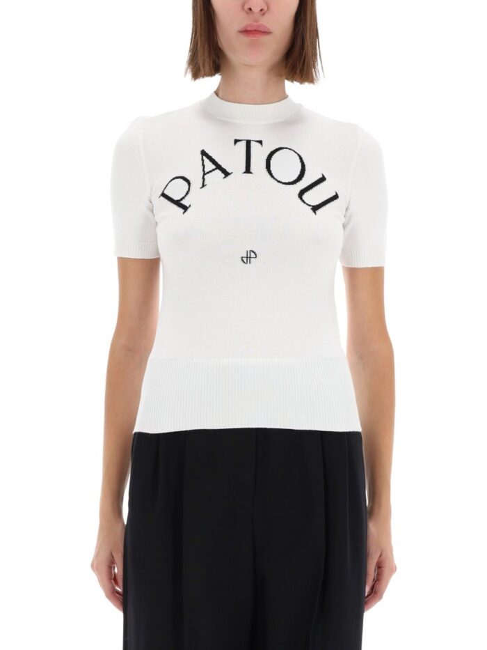 PATOU T-SHIRT WITH LOGO WRITING
