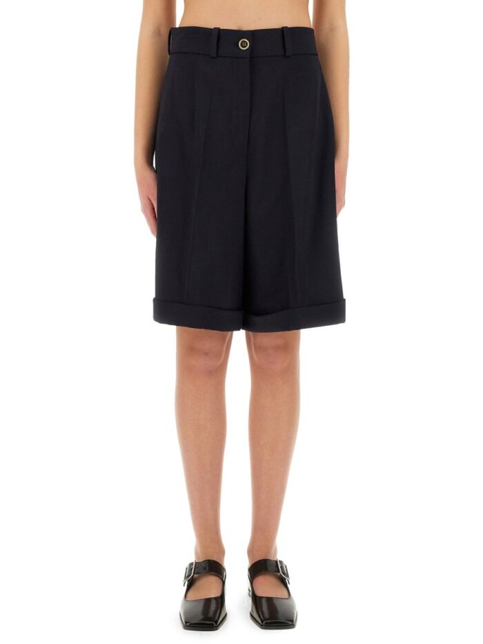 PATOU WOOL BERMUDA SHORTS