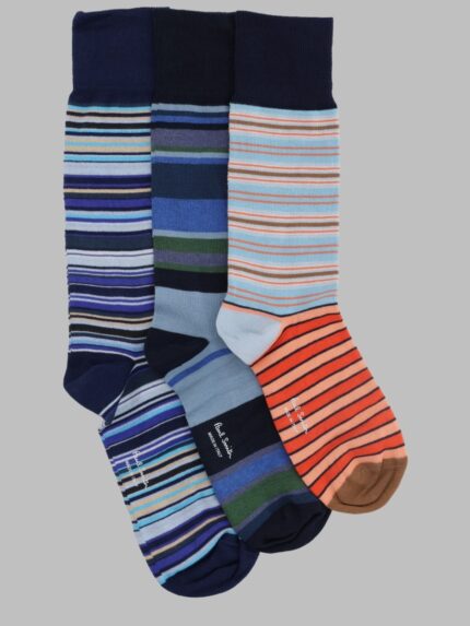 PAUL SMITH 3-PACK CALZINI A RIGHE