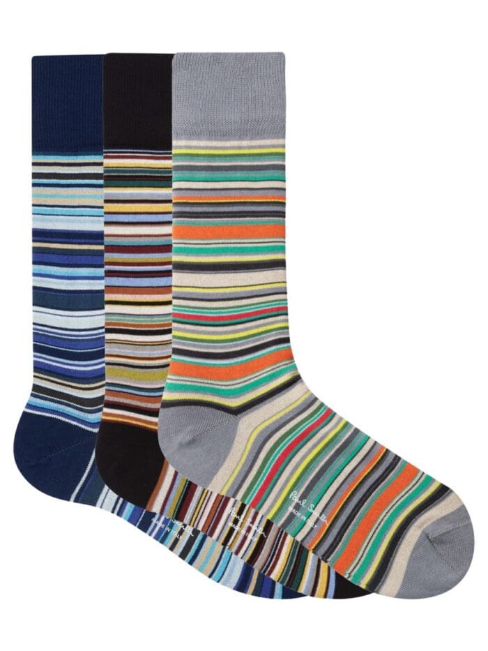 PAUL SMITH 3-PACK STRIPED SOCKS