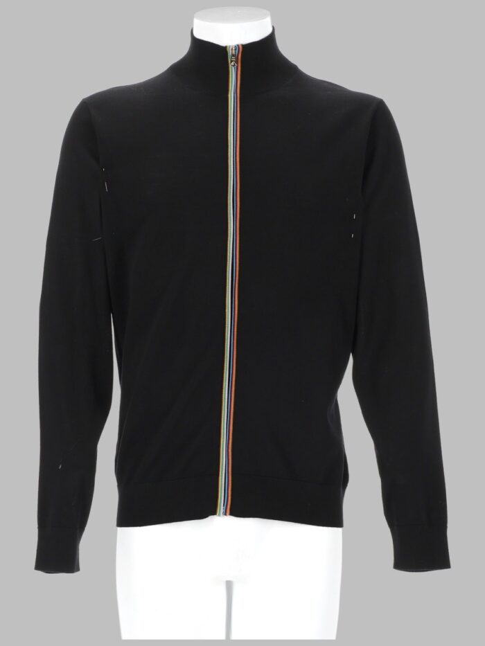 PAUL SMITH CARDIGAN IN LANA MERINO CON ZIP