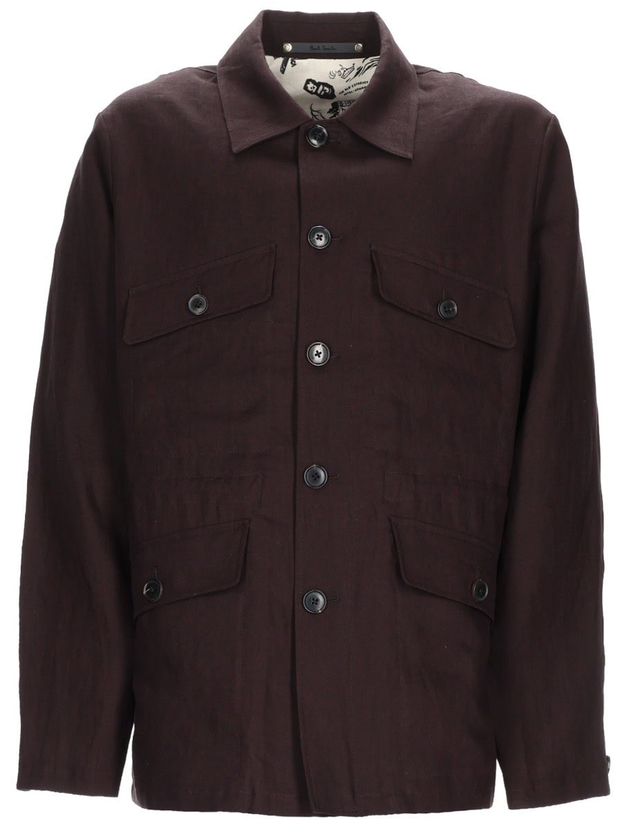 PAUL SMITH GIACCA "FIELD" IN LINO