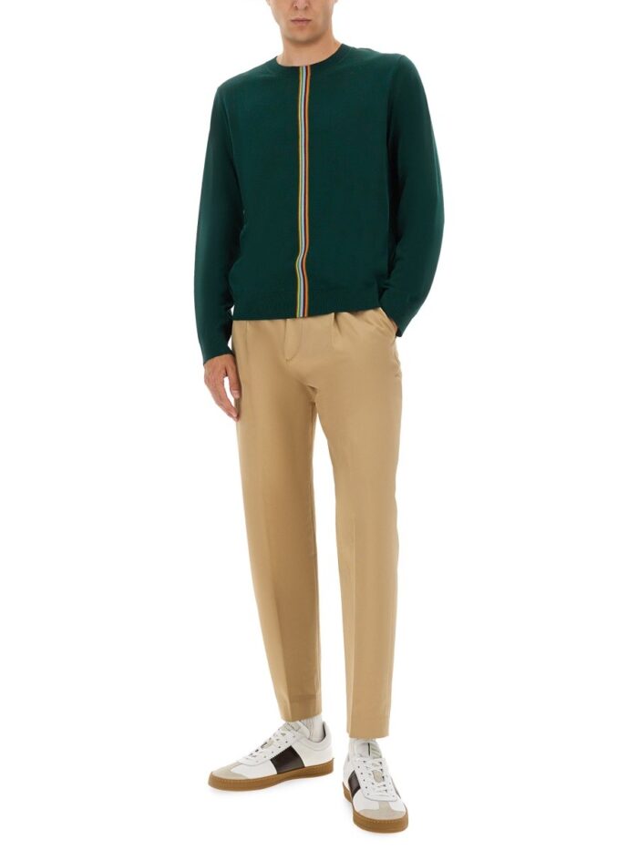 PAUL SMITH JERSEY WITH STRIPED DETAIL