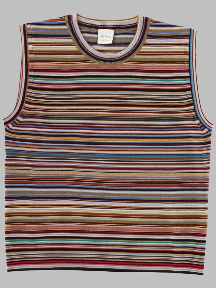 paul smith maglia smanicata "signature stripe" PAUL SMITH MAGLIA SMANICATA "SIGNATURE STRIPE"