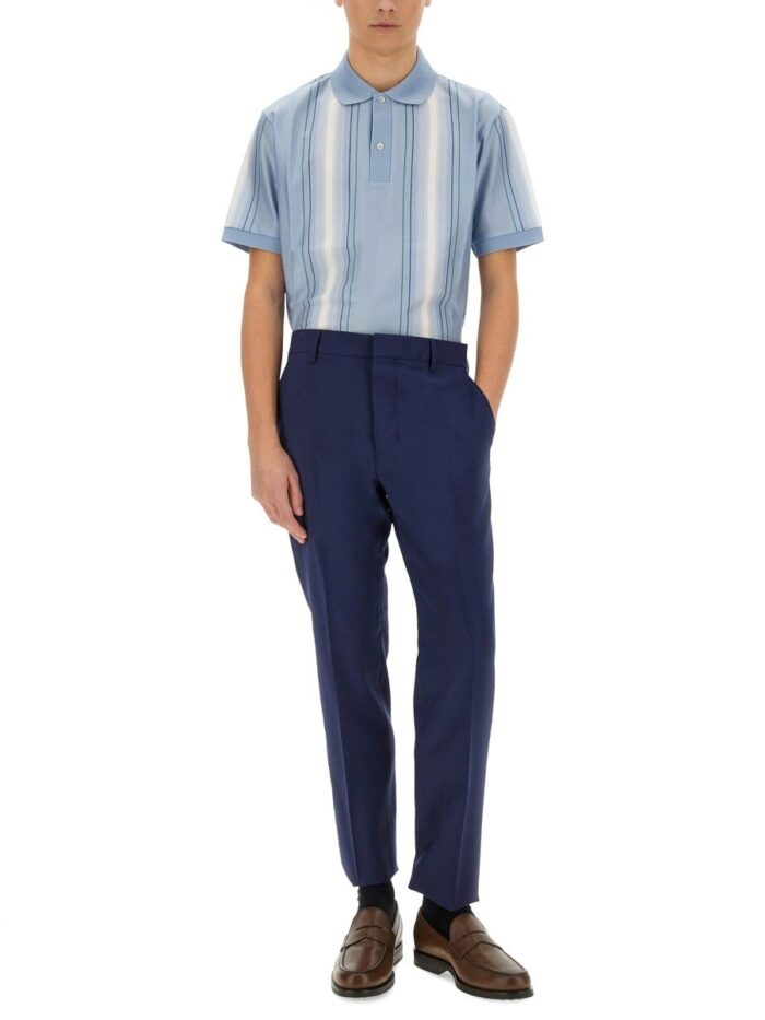 PAUL SMITH POLO SHIRT WITH VERTICAL STRIPES