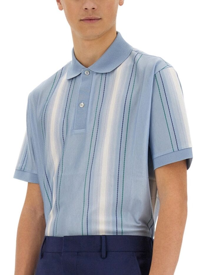 PAUL SMITH POLO SHIRT WITH VERTICAL STRIPES