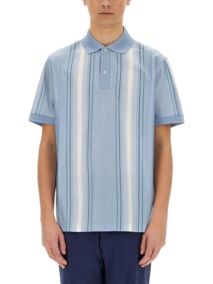 PAUL SMITH POLO SHIRT WITH VERTICAL STRIPES