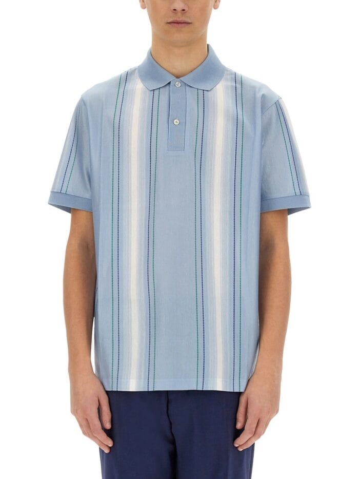 PAUL SMITH POLO SHIRT WITH VERTICAL STRIPES