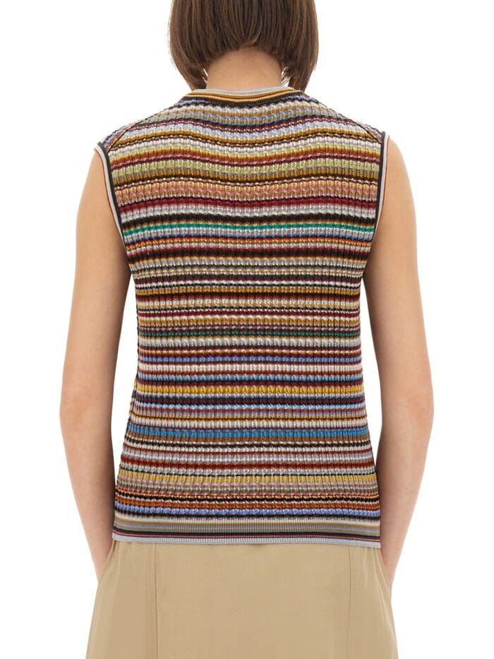 PAUL SMITH "SIGNATURE STRIPE" KNIT VEST