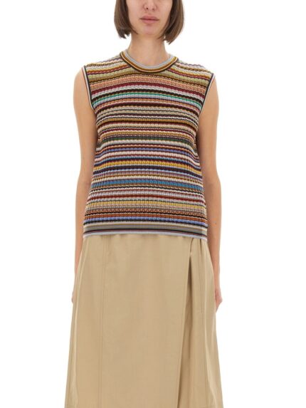 PAUL SMITH "SIGNATURE STRIPE" KNIT VEST