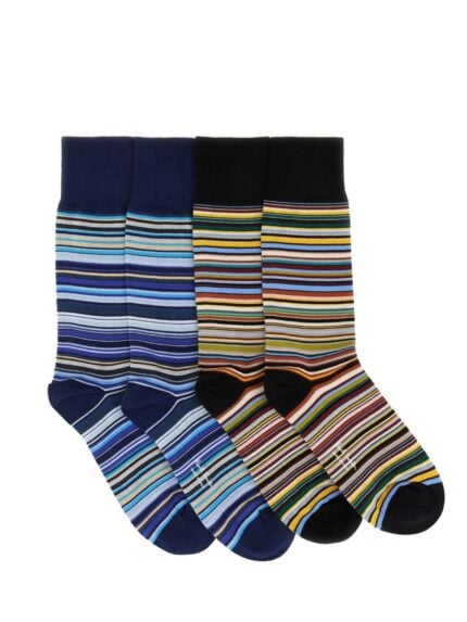 PAUL SMITH "SIGNATURE STRIPE" SOCKS SET OF 2 PAIRS