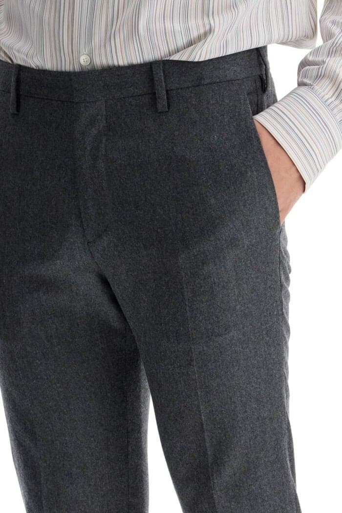 PAUL SMITH Slim Fit Flannel Trousers In Eight