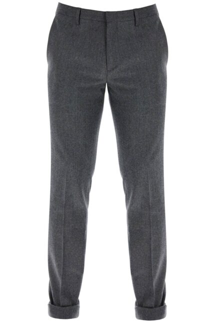 PAUL SMITH Slim Fit Flannel Trousers In Eight