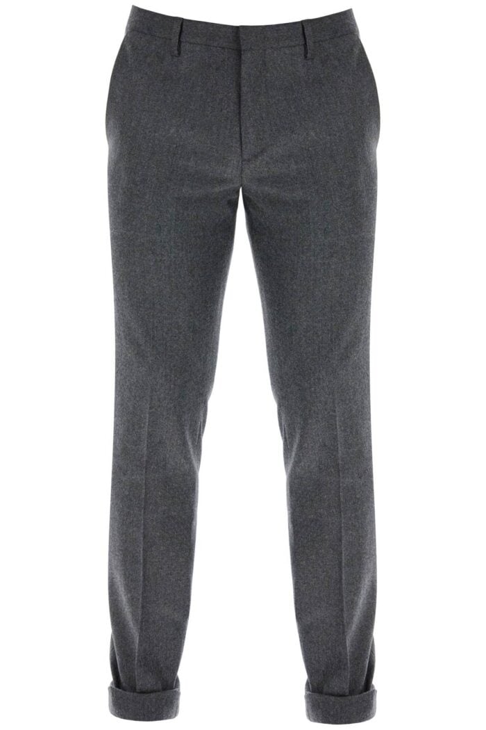 PAUL SMITH Slim Fit Flannel Trousers In Eight