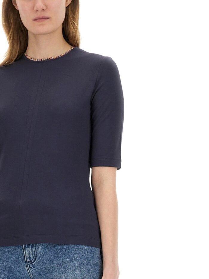 PAUL SMITH T-SHIRT WITH 3/4 SLEEVES