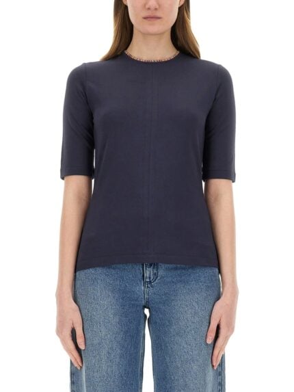 PAUL SMITH T-SHIRT WITH 3/4 SLEEVES