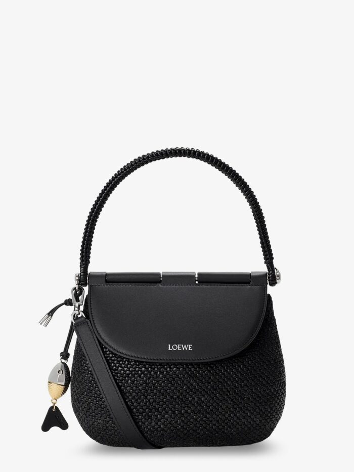 loewe paula's ibiza pescador raffia and leather handbag LOEWE Paula's Ibiza -Pescador Raffia And Leather Handbag