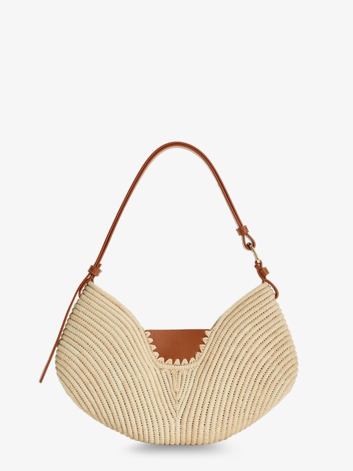 LOEWE Paula's Ibiza-Swing Leather And Raffia Shoulder Bag
