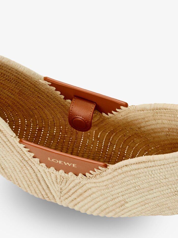 LOEWE Paula's Ibiza-Swing Leather And Raffia Shoulder Bag