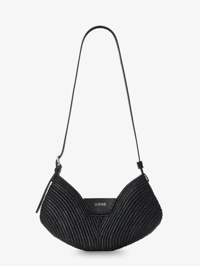 LOEWE Paula's Ibiza-Swing Raffia And Leather Shoulder Bag