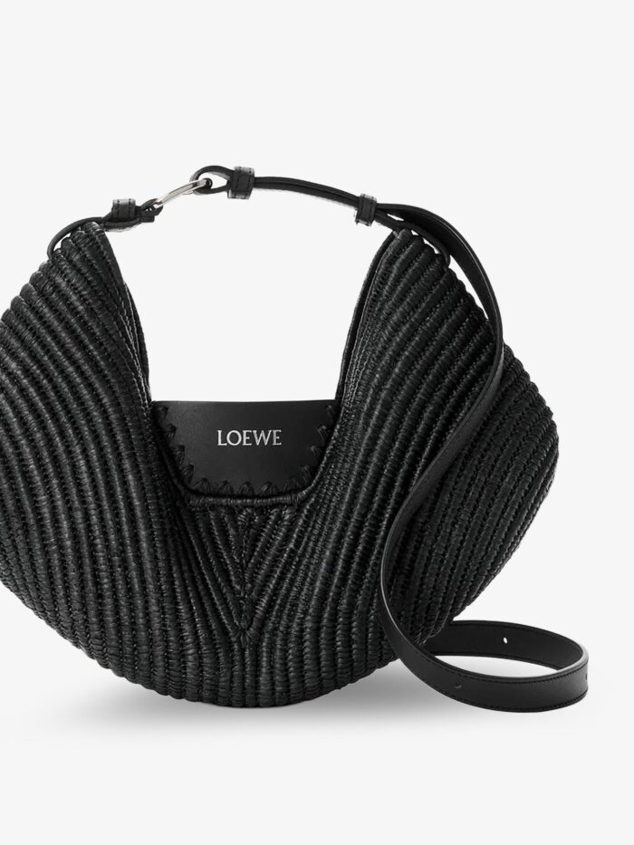 LOEWE Paula's Ibiza-Swing Raffia And Leather Shoulder Bag