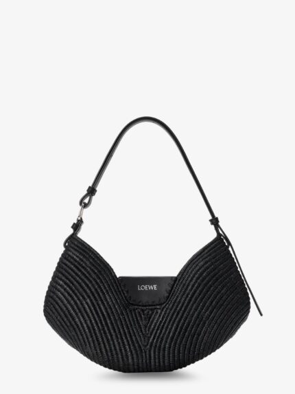 LOEWE Paula's Ibiza-Swing Raffia And Leather Shoulder Bag