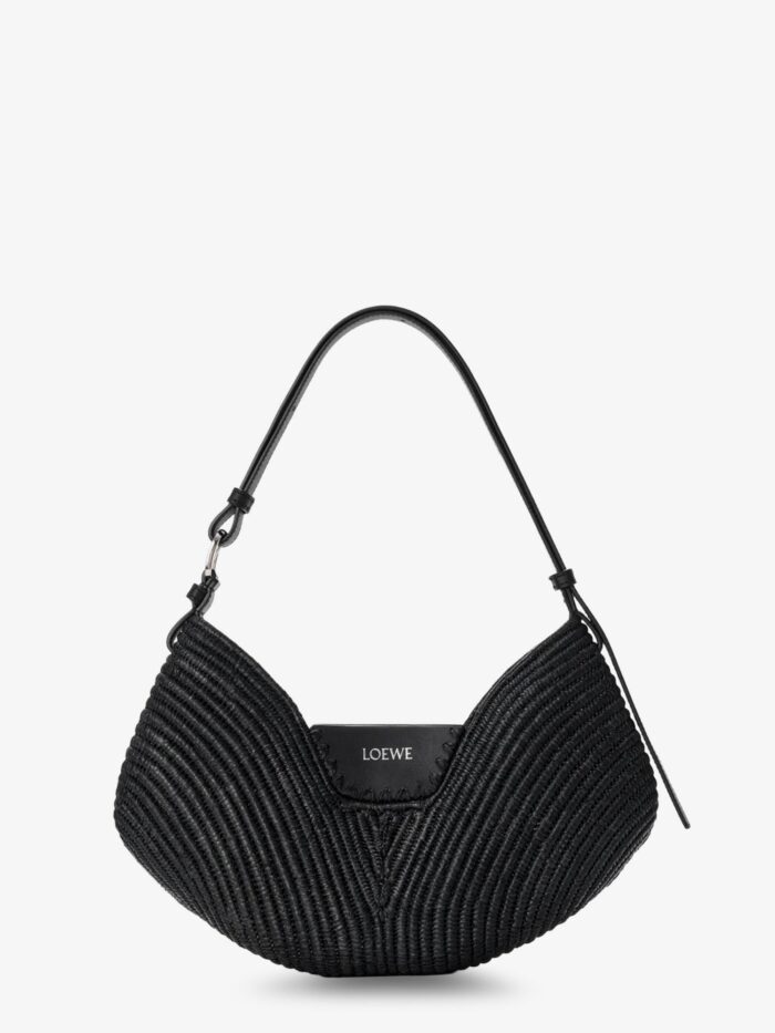 loewe paula's ibiza swing raffia and leather shoulder bag LOEWE Paula's Ibiza-Swing Raffia And Leather Shoulder Bag
