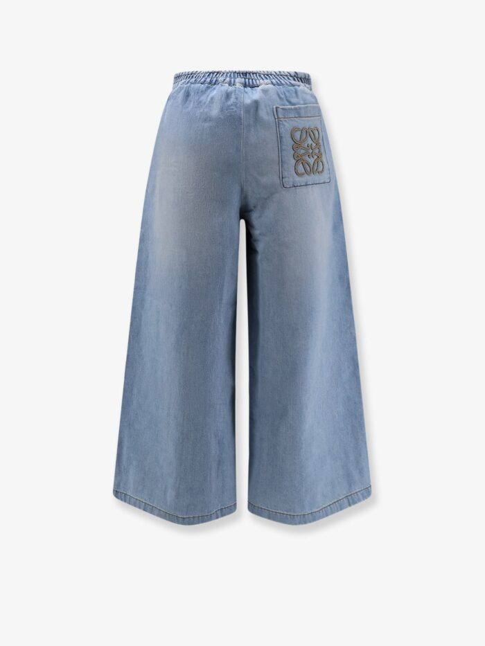 LOEWE Paulas Ibiza - Cotton Trousers With Embroidered Logo On The Back