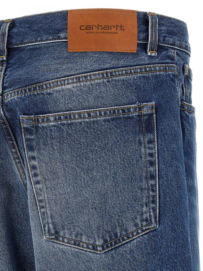 Carhartt Wip Washed-out Blue Denim Jeans