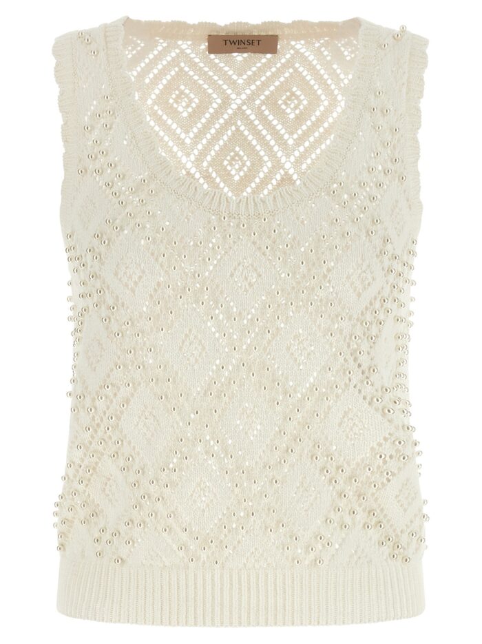 twin set pearl top TWIN SET Pearl Top