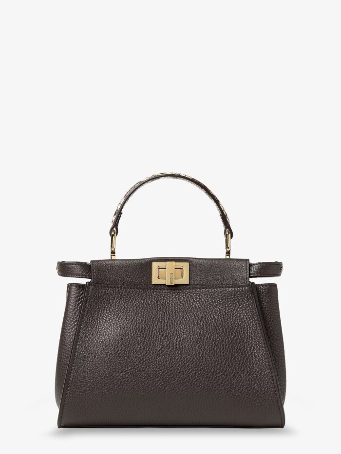 fendi peekaboo mini hammered leather handbag Fendi Peekaboo Mini Hammered Leather Handbag