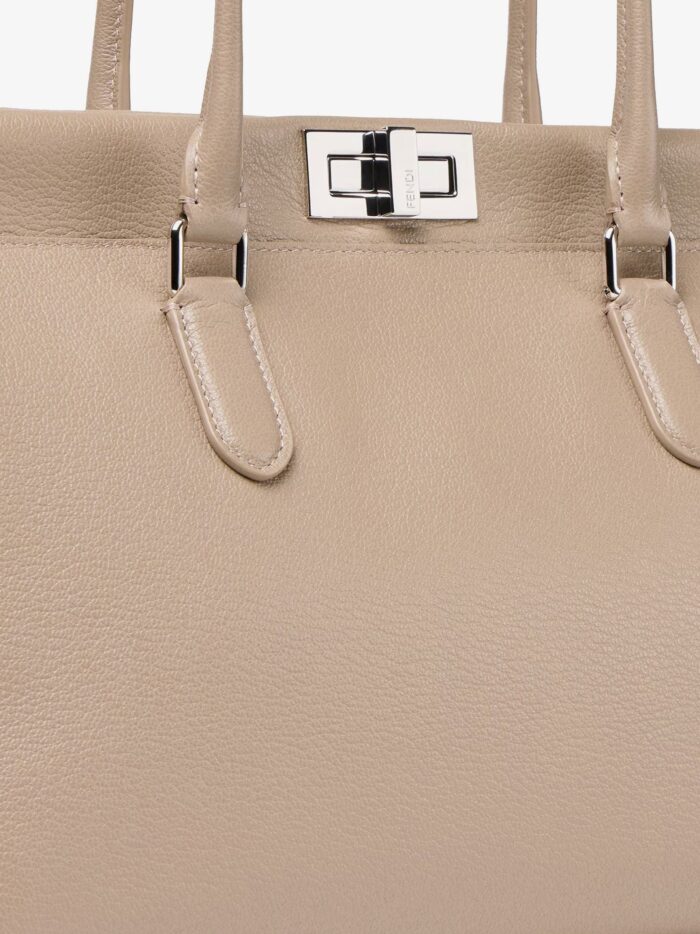 Fendi Peekaboo Tote Leather Shoulder Bag