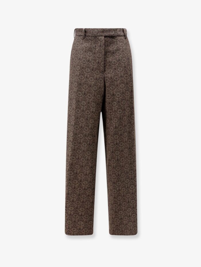 dries van noten penn embroidered viscose trousers Dries Van Noten Penn Embroidered Viscose Trousers