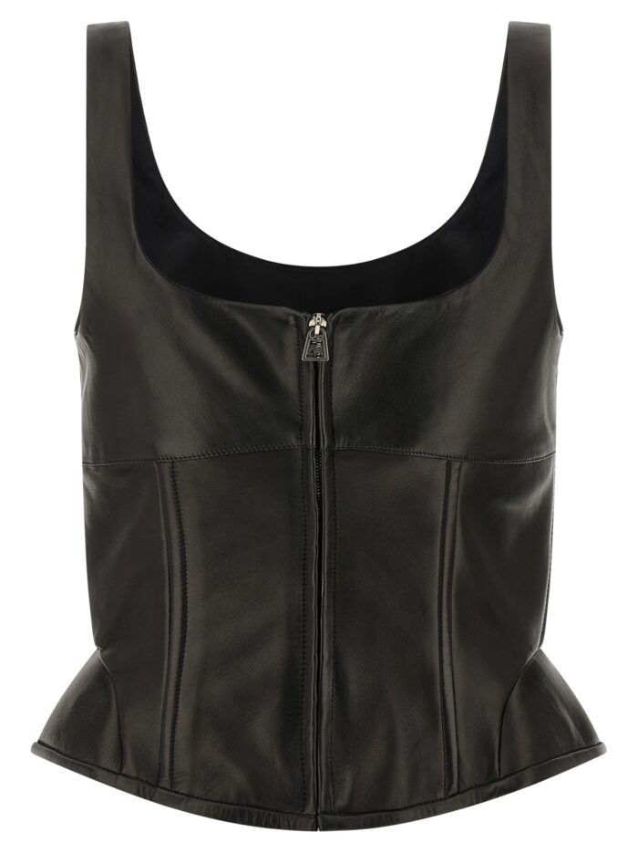 ERMANNO SCERVINO Peplos Leather Top