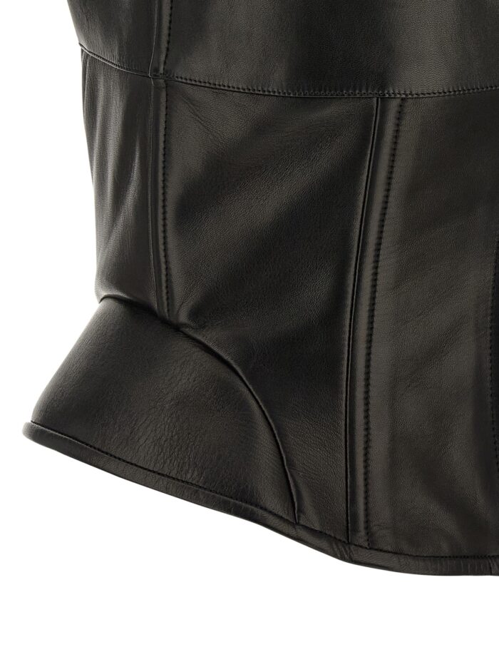 ERMANNO SCERVINO Peplos Leather Top