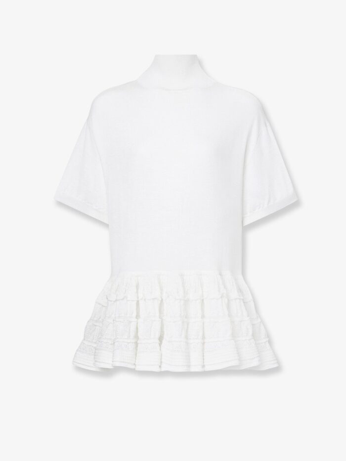 Alaia Peplum Virgin Wool Sweater