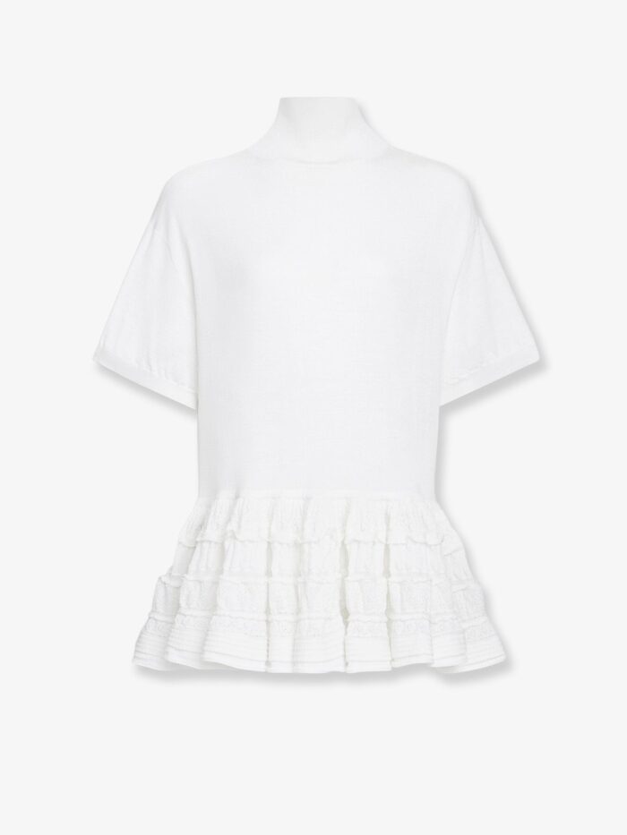 alaia peplum virgin wool sweater Alaia Peplum Virgin Wool Sweater