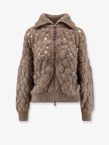 Brunello Cucinelli Perforated Cardigan With Micro-sequins